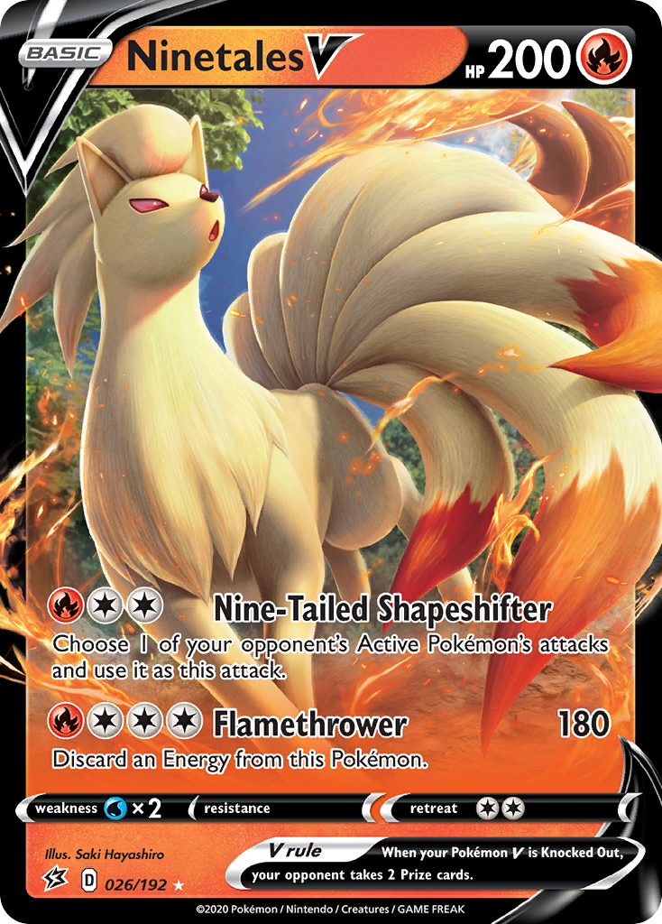 Ninetales V (026/192) [Sword & Shield: Rebel Clash] | Cracking-Singles