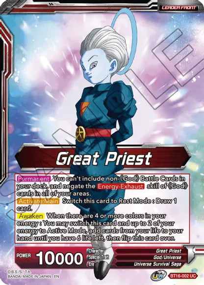 Great Priest // Great Priest, Commander of Angels (BT16-002) [Realm of the Gods] | Cracking-Singles