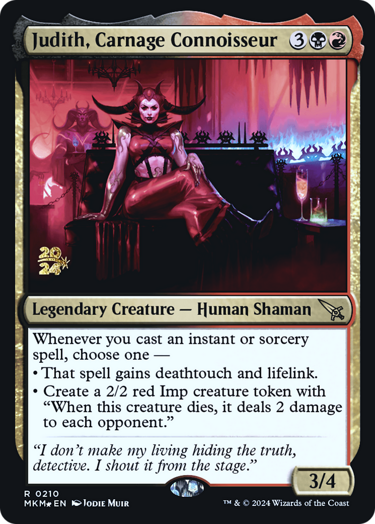 Judith, Carnage Connoisseur [Murders at Karlov Manor Prerelease Promos] | Cracking-Singles