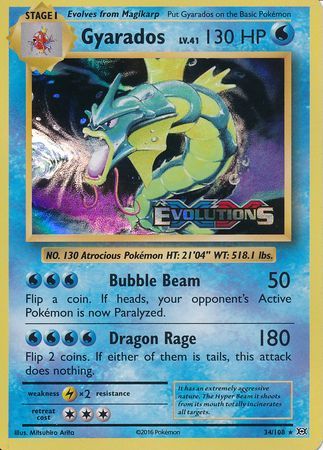 Gyarados (34/108) (XY Evolutions Prerelease) [XY: Black Star Promos] | Cracking-Singles