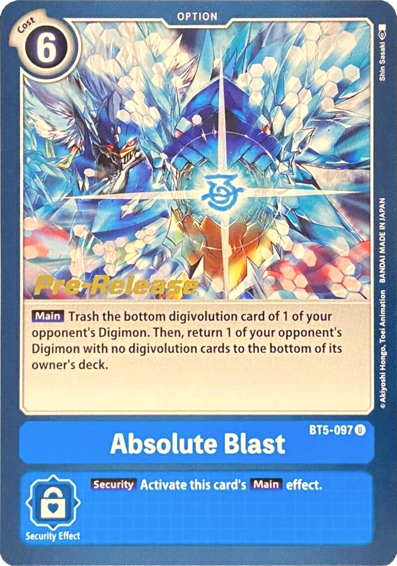 Absolute Blast [BT5-097] [Battle of Omni Pre-Release Promos] | Cracking-Singles