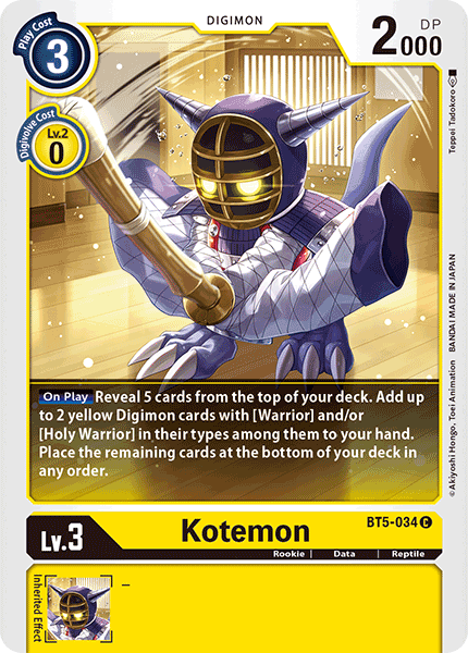 Kotemon [BT5-034] [Battle of Omni] | Cracking-Singles