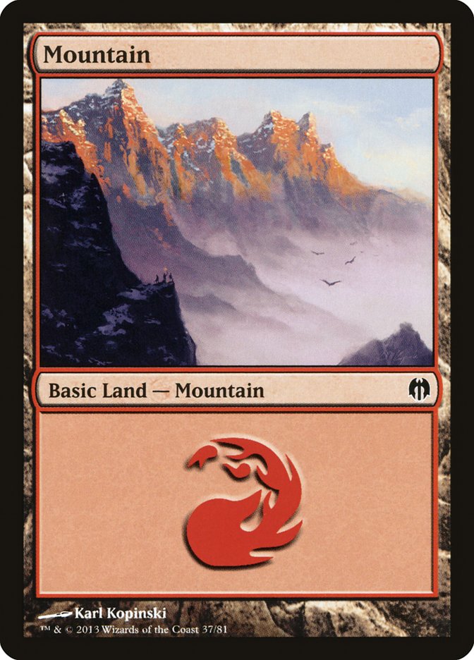 Mountain (37) [Duel Decks: Heroes vs. Monsters] | Cracking-Singles