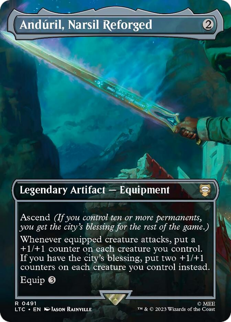 Anduril, Narsil Reforged (Borderless) [The Lord of the Rings: Tales of Middle-Earth Commander] | Cracking-Singles