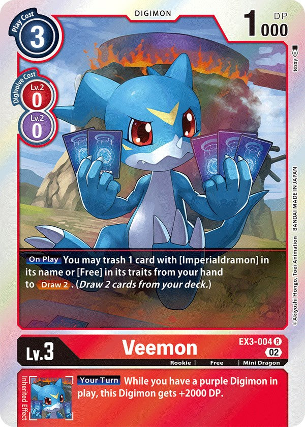 Veemon [EX3-004] [Draconic Roar] | Cracking-Singles