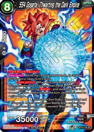 SS4 Gogeta, Thwarting the Dark Empire (Buy a Box) (BT14-129) [Promotion Cards] | Cracking-Singles