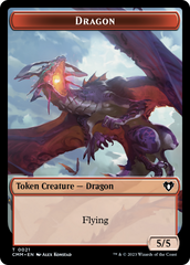 Saproling // Dragon (0021) Double-Sided Token [Commander Masters Tokens] | Cracking-Singles