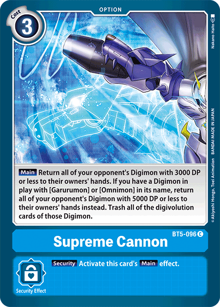 Supreme Cannon [BT5-096] [Battle of Omni] | Cracking-Singles