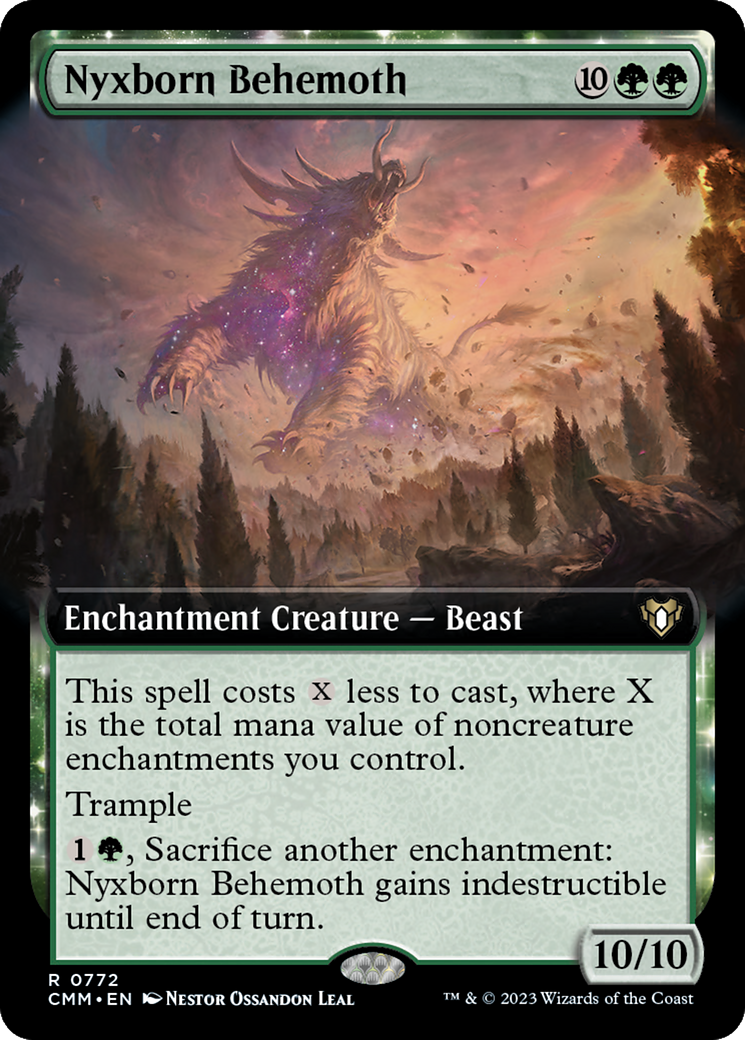 Nyxborn Behemoth (Extended Art) [Commander Masters] | Cracking-Singles