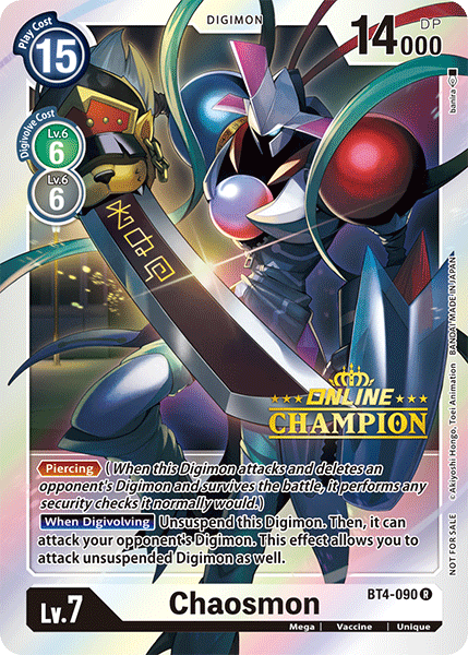 Chaosmon [BT4-090] (Online Champion) [Great Legend Promos] | Cracking-Singles