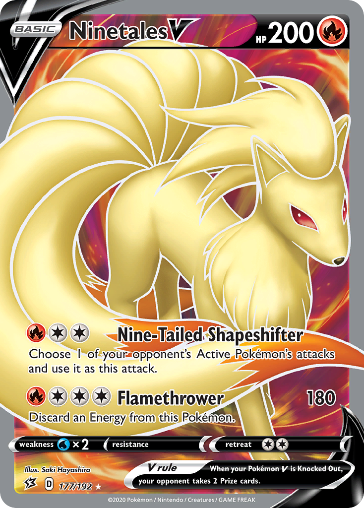 Ninetales V (177/192) [Sword & Shield: Rebel Clash] | Cracking-Singles