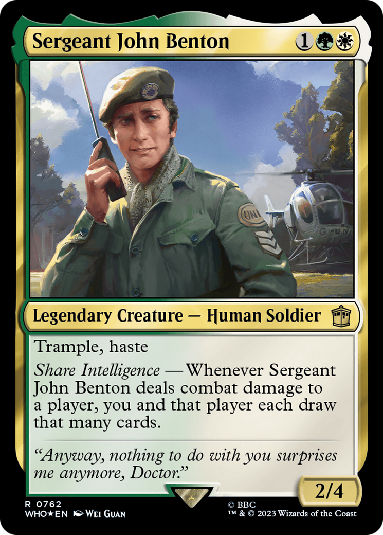 Sergeant John Benton (Surge Foil) [Doctor Who] | Cracking-Singles