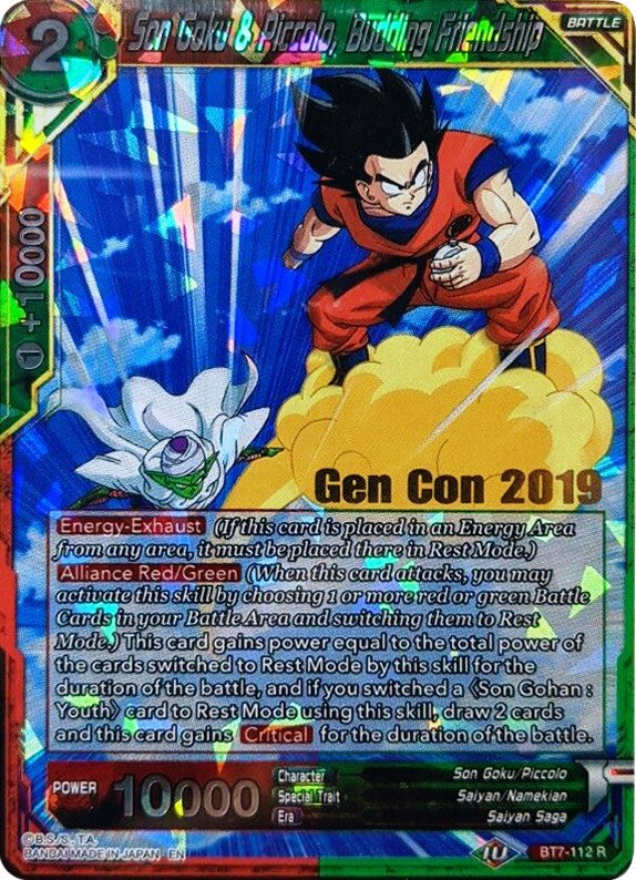 Son Goku & Piccolo, Budding Friendship (Gen Con 2019) (BT7-112_PR) [Promotion Cards] | Cracking-Singles