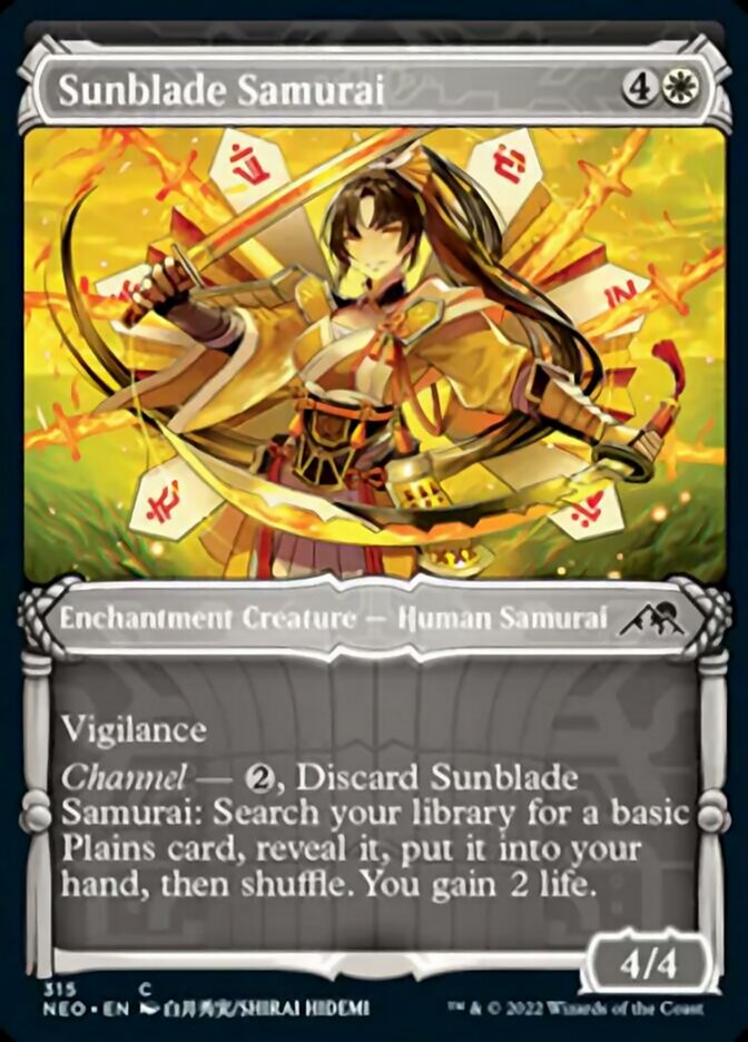 Sunblade Samurai (Showcase Samurai) [Kamigawa: Neon Dynasty] | Cracking-Singles