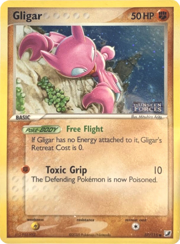 Gligar (57/115) (Stamped) [EX: Unseen Forces] | Cracking-Singles