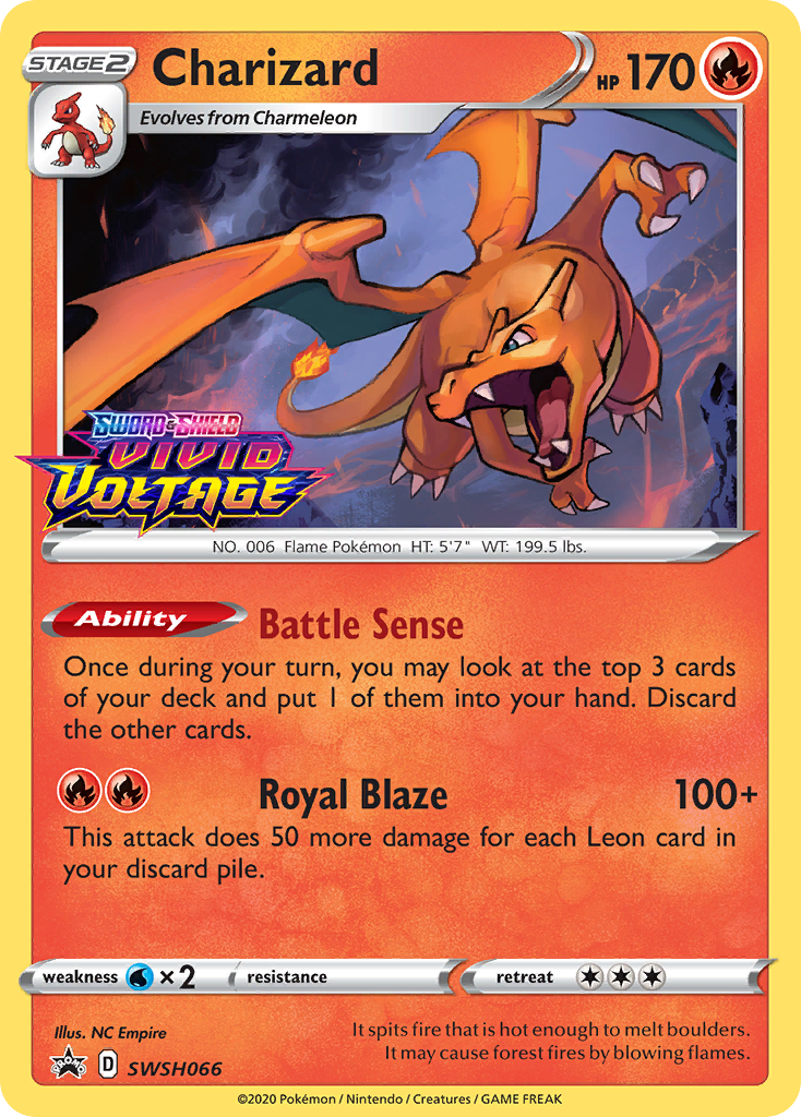 Charizard (SWSH066) (Prerelease Promo) [Sword & Shield: Black Star Promos] | Cracking-Singles