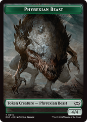 Phyrexian Beast //Manifest Double-Sided Token [Duskmourn: House of Horror Commander Tokens] | Cracking-Singles