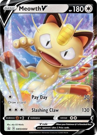 Meowth V (SWSH004) [Sword & Shield: Black Star Promos] | Cracking-Singles