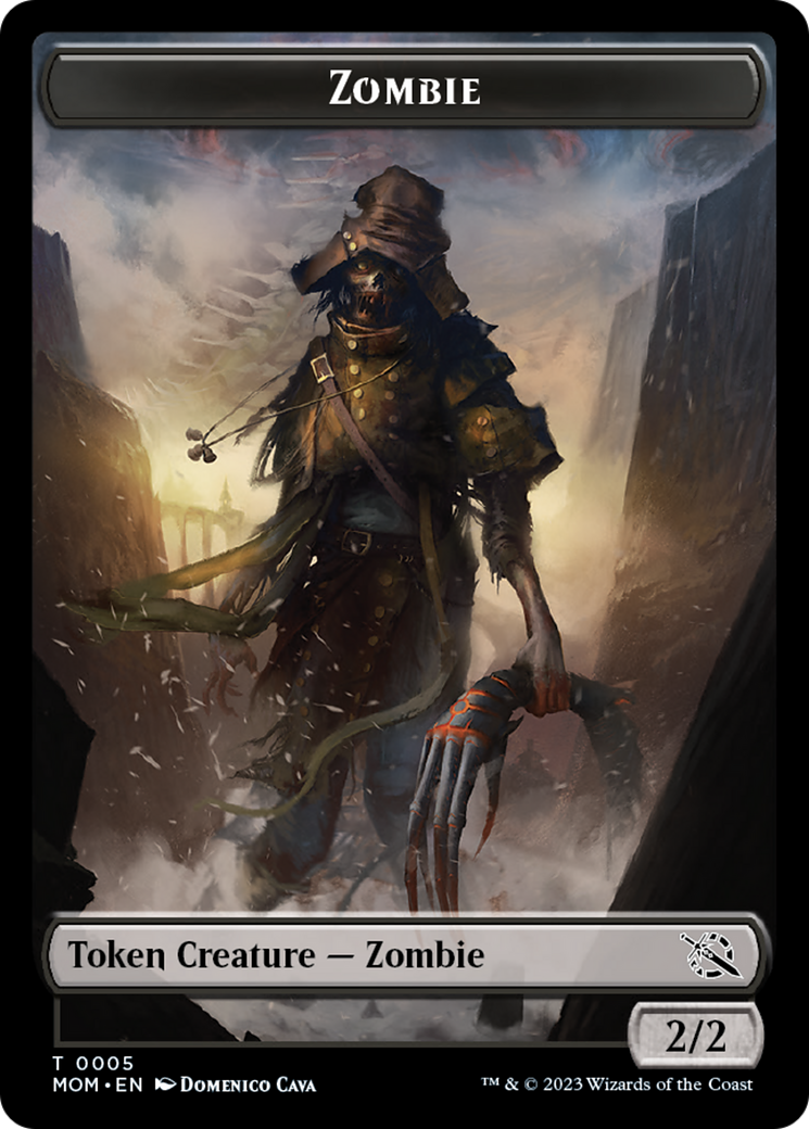 Warrior // Zombie Double-Sided Token [March of the Machine Tokens] | Cracking-Singles