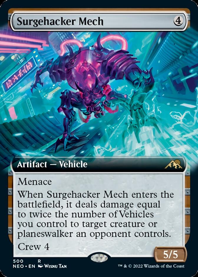 Surgehacker Mech (Extended Art) [Kamigawa: Neon Dynasty] | Cracking-Singles