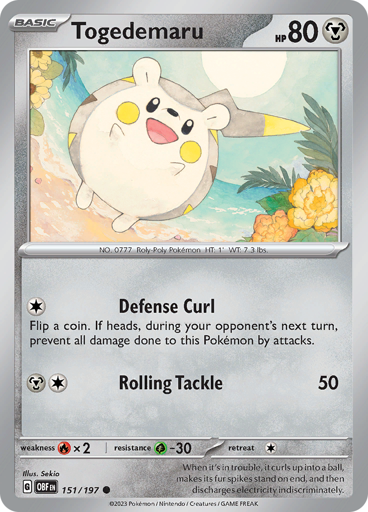 Togedemaru (151/197) [Scarlet & Violet: Obsidian Flames] | Cracking-Singles