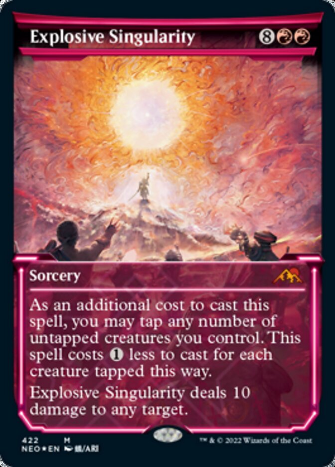 Explosive Singularity (Showcase) (Foil Etched) [Kamigawa: Neon Dynasty] | Cracking-Singles