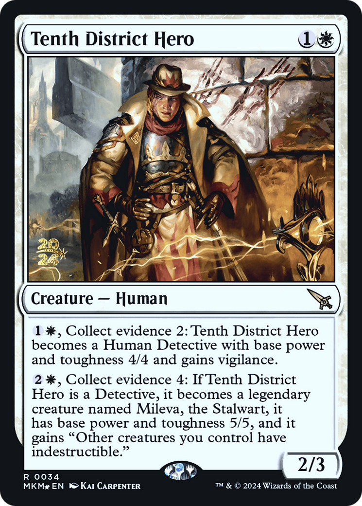 Tenth District Hero [Murders at Karlov Manor Prerelease Promos] | Cracking-Singles