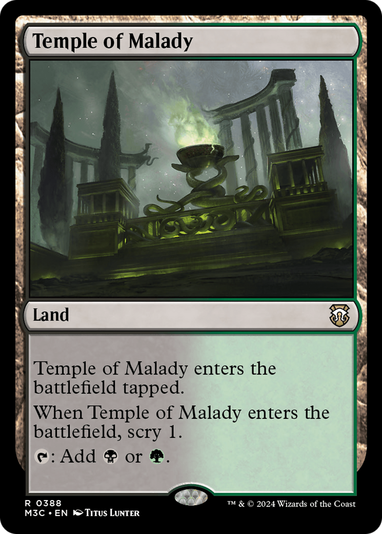 Temple of Malady (Ripple Foil) [Modern Horizons 3 Commander] | Cracking-Singles