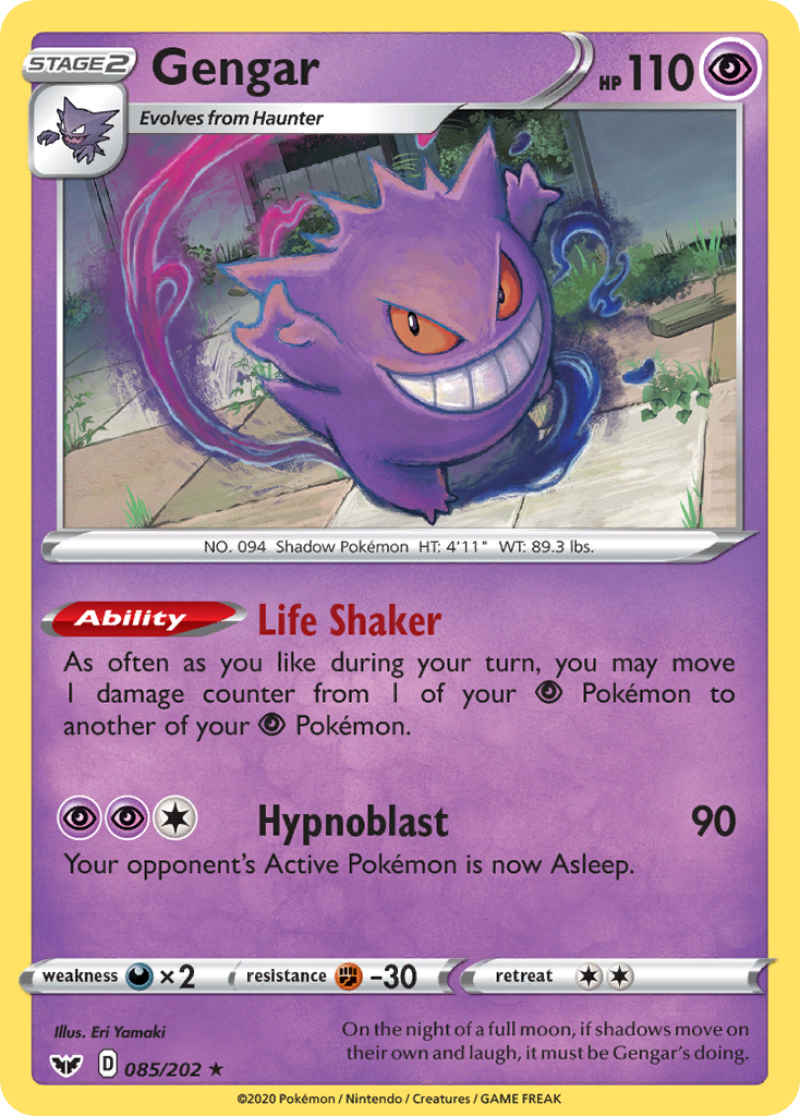 Gengar (085/202) [Sword & Shield: Base Set] | Cracking-Singles