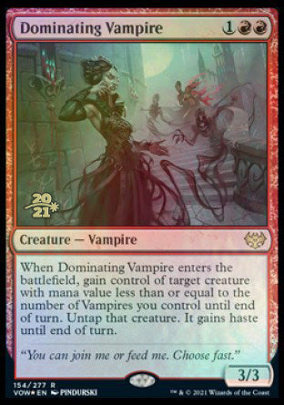 Dominating Vampire [Innistrad: Crimson Vow Prerelease Promos] | Cracking-Singles