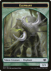 Goblin (010) // Elephant (012) Double-Sided Token [Modern Horizons Tokens] | Cracking-Singles