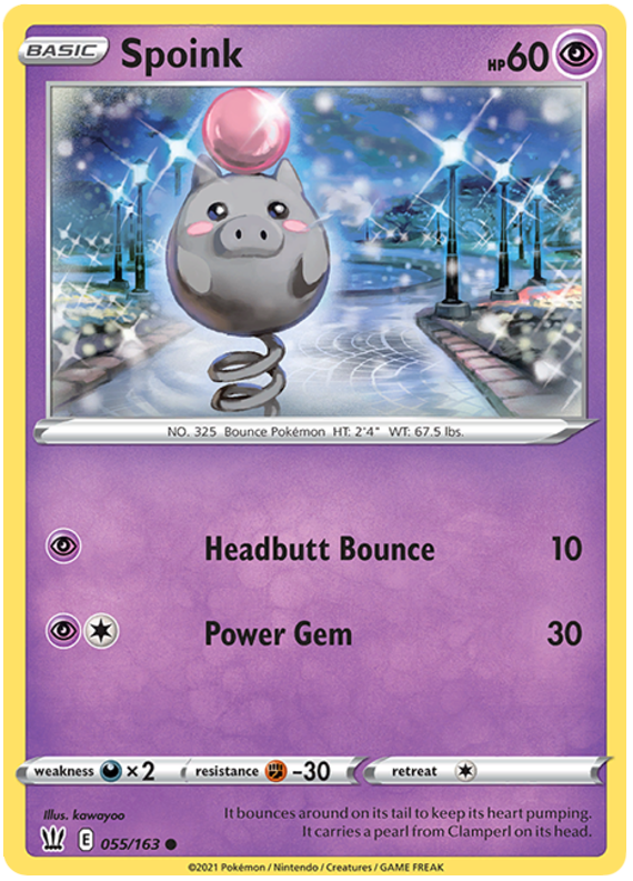 Spoink (055/163) [Sword & Shield: Battle Styles] | Cracking-Singles