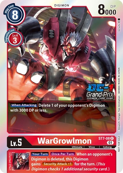 WarGrowlmon [ST7-08] (DC-1 2022 Stamped) [Starter Deck: Gallantmon Promos] | Cracking-Singles