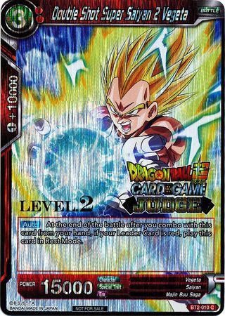 Double Shot Super Saiyan 2 Vegeta (Level 2) (BT2-010) [Judge Promotion Cards] | Cracking-Singles