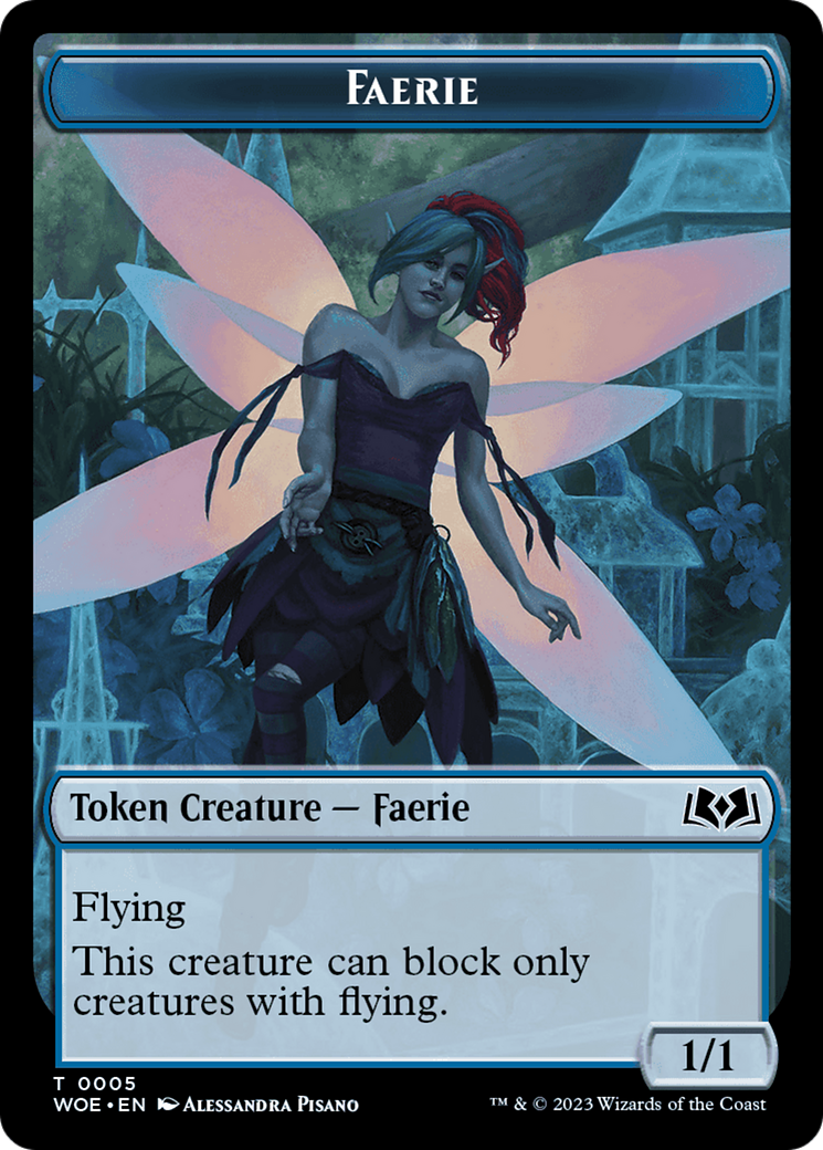 Faerie // Food (0013) Double-Sided Token [Wilds of Eldraine Tokens] | Cracking-Singles