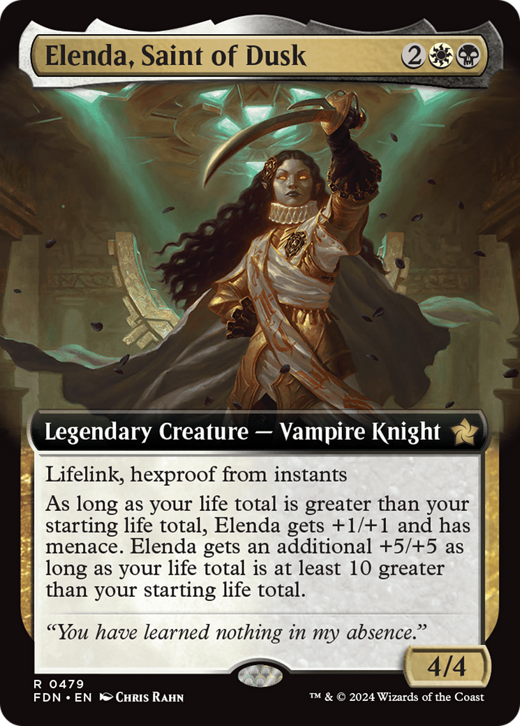 Elenda, Saint of Dusk (Extended Art) [Foundations] | Cracking-Singles