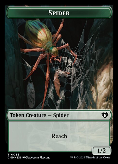 Treasure // Spider Double-Sided Token [Commander Masters Tokens] | Cracking-Singles