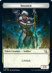 Soldier // Teferi Akosa of Zhalfir Emblem Double-Sided Token [March of the Machine Tokens] | Cracking-Singles