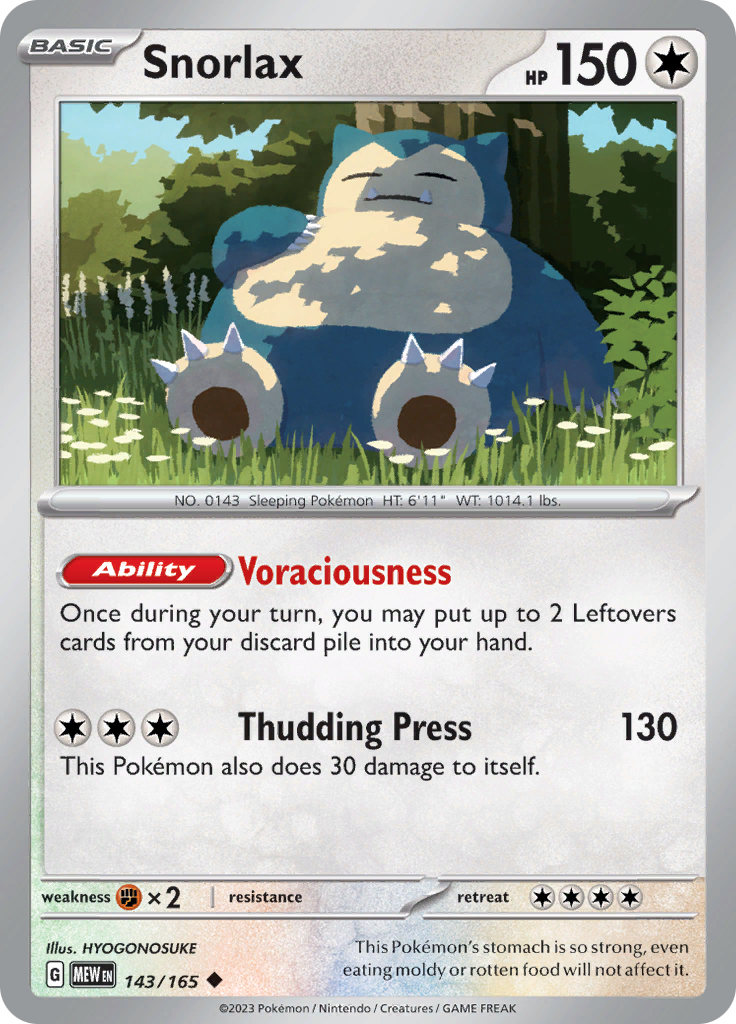 Snorlax (143/165) [Scarlet & Violet: 151] | Cracking-Singles