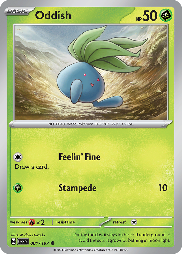 Oddish (001/197) [Scarlet & Violet: Obsidian Flames] | Cracking-Singles