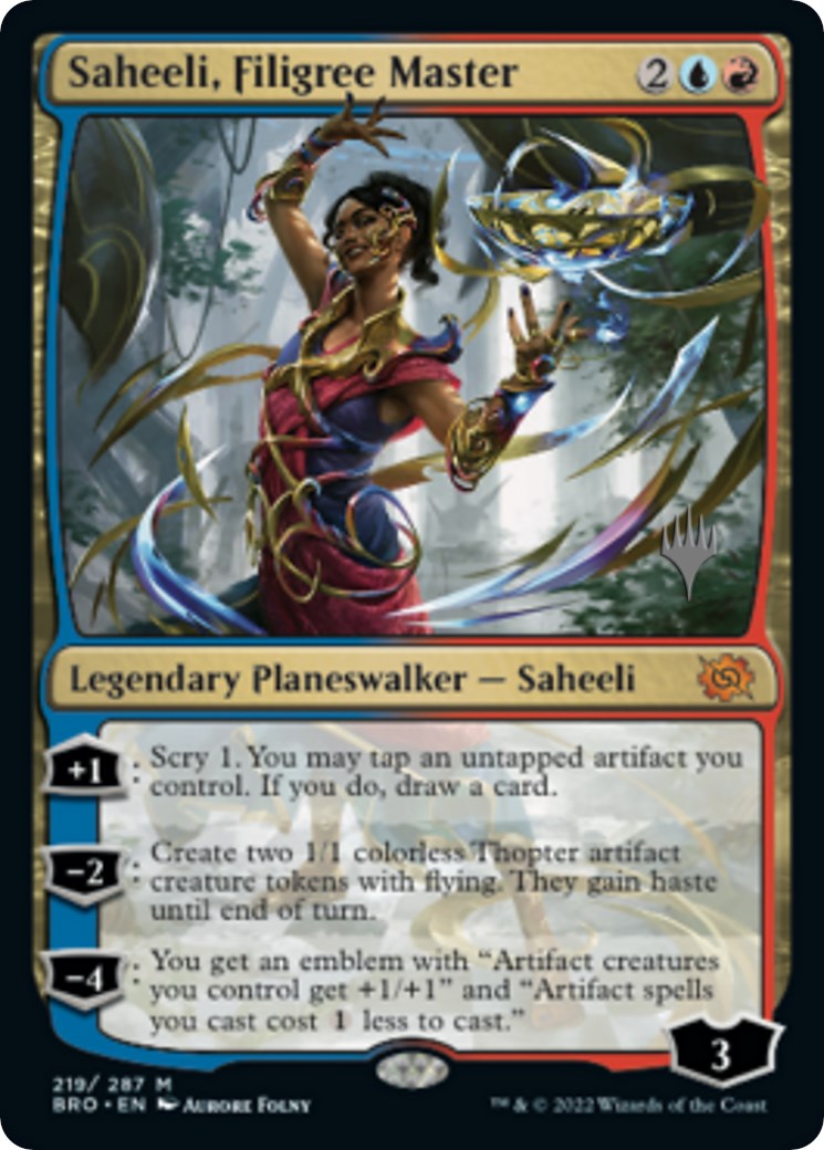 Saheeli, Filigree Master (Promo Pack) [The Brothers' War Promos] | Cracking-Singles