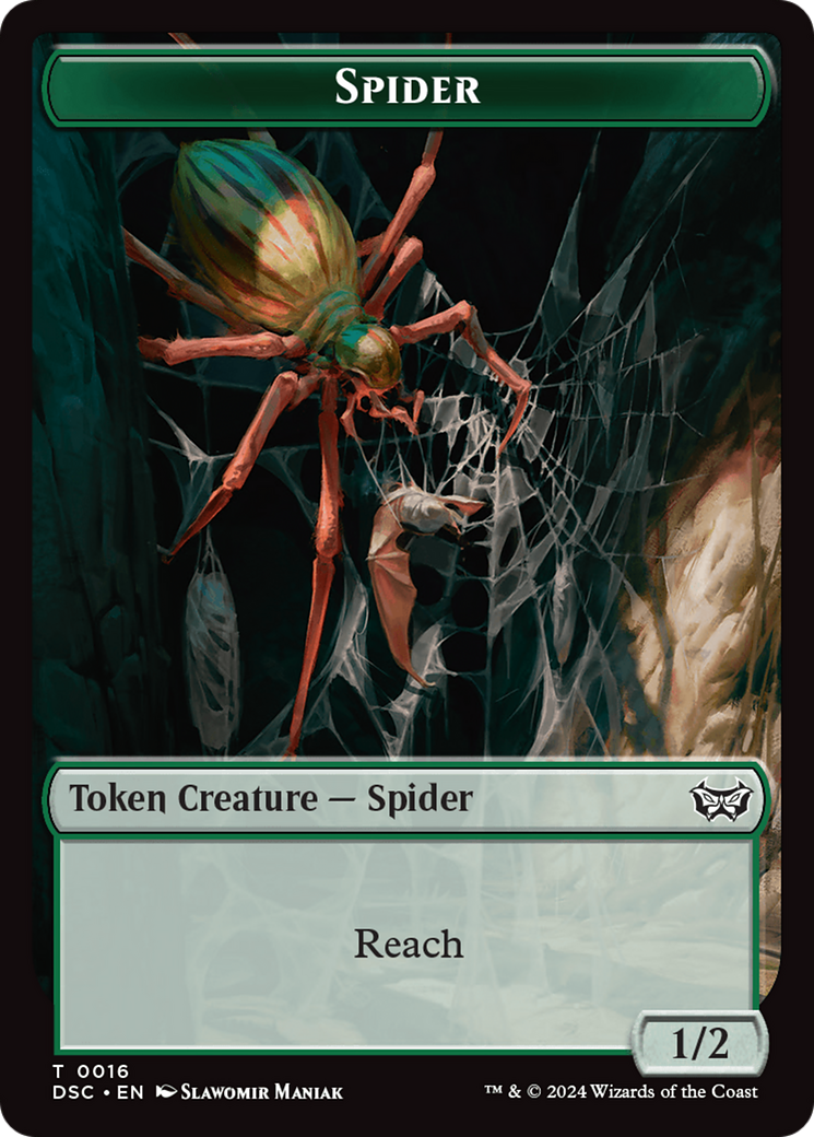 Treefolk // Spider Double-Sided Token [Duskmourn: House of Horror Commander Tokens] | Cracking-Singles