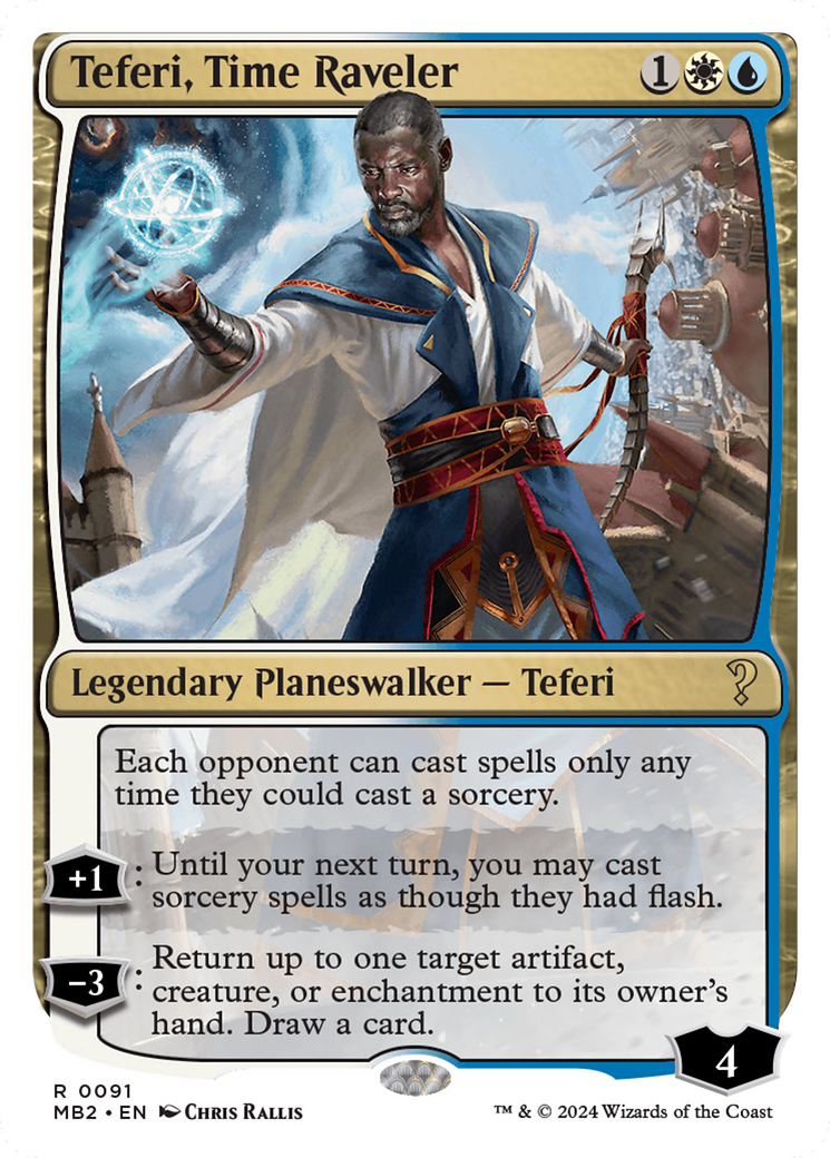 Teferi, Time Raveler (White Border) [Mystery Booster 2] | Cracking-Singles