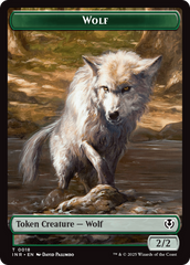 Wolf (0018) // Emblem - Arlinn, Embraces by the Moon Double-Sided Token [Innistrad Remastered Tokens] | Cracking-Singles