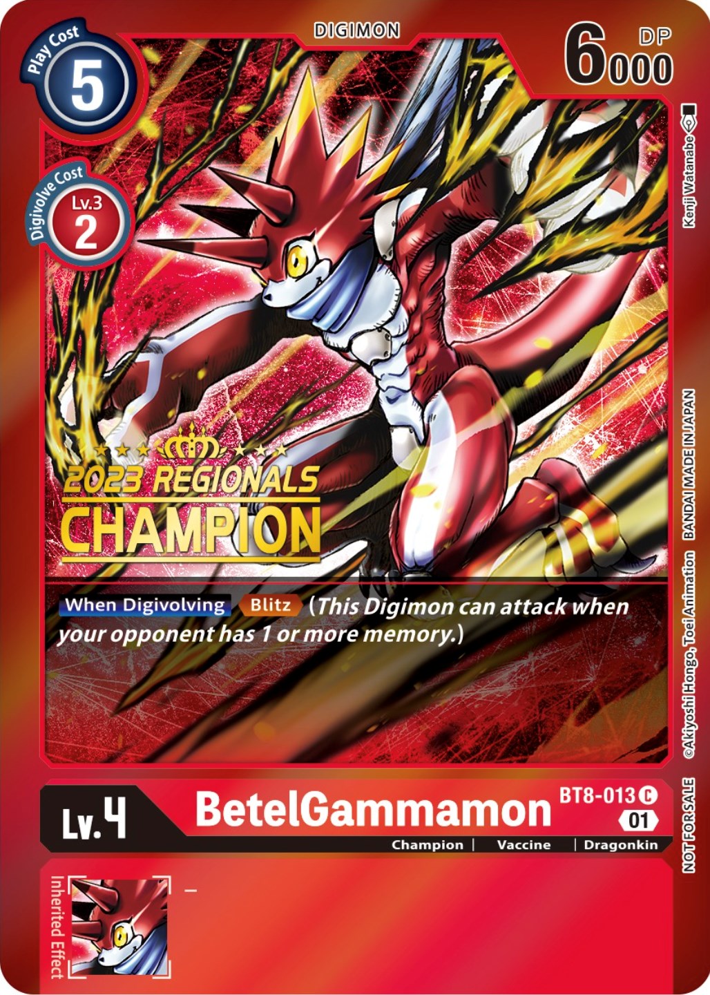 BetelGammamon [BT8-013] (2023 Regionals Champion) [New Awakening Promos] | Cracking-Singles