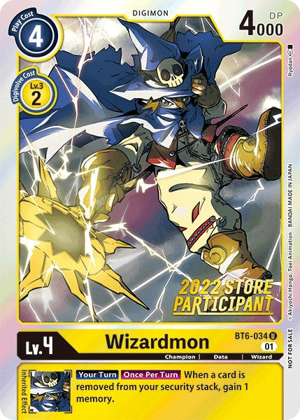 Wizardmon [BT6-034] (2022 Store Participant) [Double Diamond Promos] | Cracking-Singles