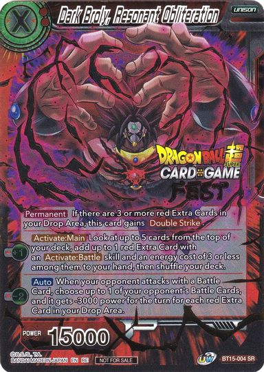 Dark Broly, Resonant Obliteration (Card Game Fest 2022) (BT15-004) [Tournament Promotion Cards] | Cracking-Singles