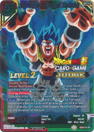 SSB Gogeta, Resonant Explosion (Level 2) (EX04-03) [Judge Promotion Cards] | Cracking-Singles