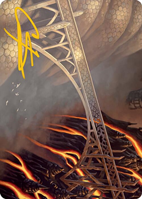 Rustvale Bridge Art Card (Gold-Stamped Signature) [Modern Horizons 2 Art Series] | Cracking-Singles