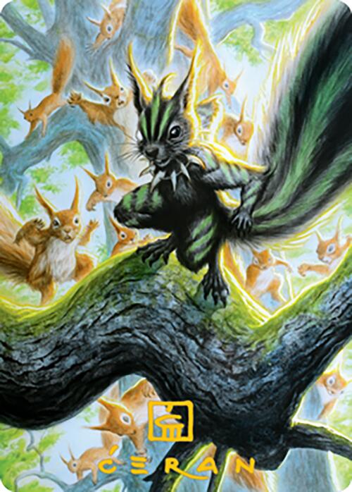 Chatterfang, Squirrel General Art Card (67) (Gold-Stamped Signature) [Modern Horizons 2 Art Series] | Cracking-Singles